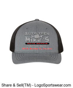 ATM hat gray and black snapback Design Zoom